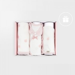 메르베 딸기송이 사계절 출산선물 세트(배냇저고리+모자+속싸개)